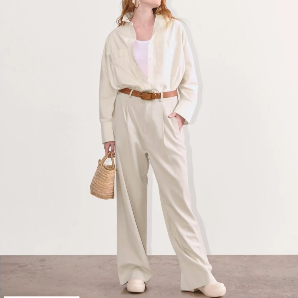 Women’s Everlane The Draper Pleated Pant - Buttersmooth - Sandstone - 4S